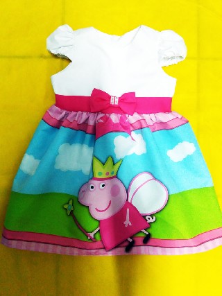 Foto 1 - Vestido peppa pig infantil festa Tia Gina